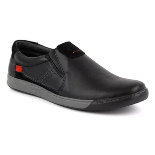 Buty męskie skórzane mokasyny 934K czarne - KOMODO - Mokasyny męskie - miniaturka - grafika 1