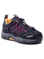 Buty dla dziewczynek - CMP Trekkingi Kids Rigel Low Trekking Shoe Wp 3Q54554 Czarny - miniaturka - grafika 1