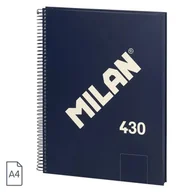 Zeszyty szkolne - ZESZYT NOTES NA SPIRALI A4 MILAN GŁADKI 80 KARTEK SERIA 1918 NIEBIESKI - miniaturka - grafika 1