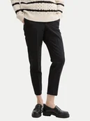 Spodnie damskie - Tom Tailor Denim Chinosy 1043858 Czarny Slim Fit - miniaturka - grafika 1