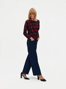 Casualowa bluza w czerwoną kratę - Bluzy damskie - miniaturka - grafika 1