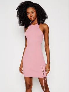 Sukienki - Guess Sukienka letnia W1GK90 Z2U00 Różowy Slim Fit - grafika 1