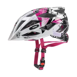 UVEX Air Wing Kask rowerowy Dzieci, white/pink 56-60cm 2021 Kaski dla dzieci S4144260117 - Kaski rowerowe - miniaturka - grafika 1