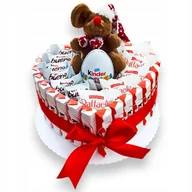 Zestawy upominkowe - Zestaw prezentowy Tort Kinder na Święta Mikołaja Gwiazdkę Urodziny - miniaturka - grafika 1