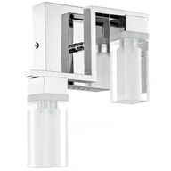 Lampy ścienne - Kinkiet ścienny Orion chromowany przezroczysty 2xG4x10W styl nowoczesny wym: 26 x 23 x 8,5 cm metal IP20 Alfa - miniaturka - grafika 1