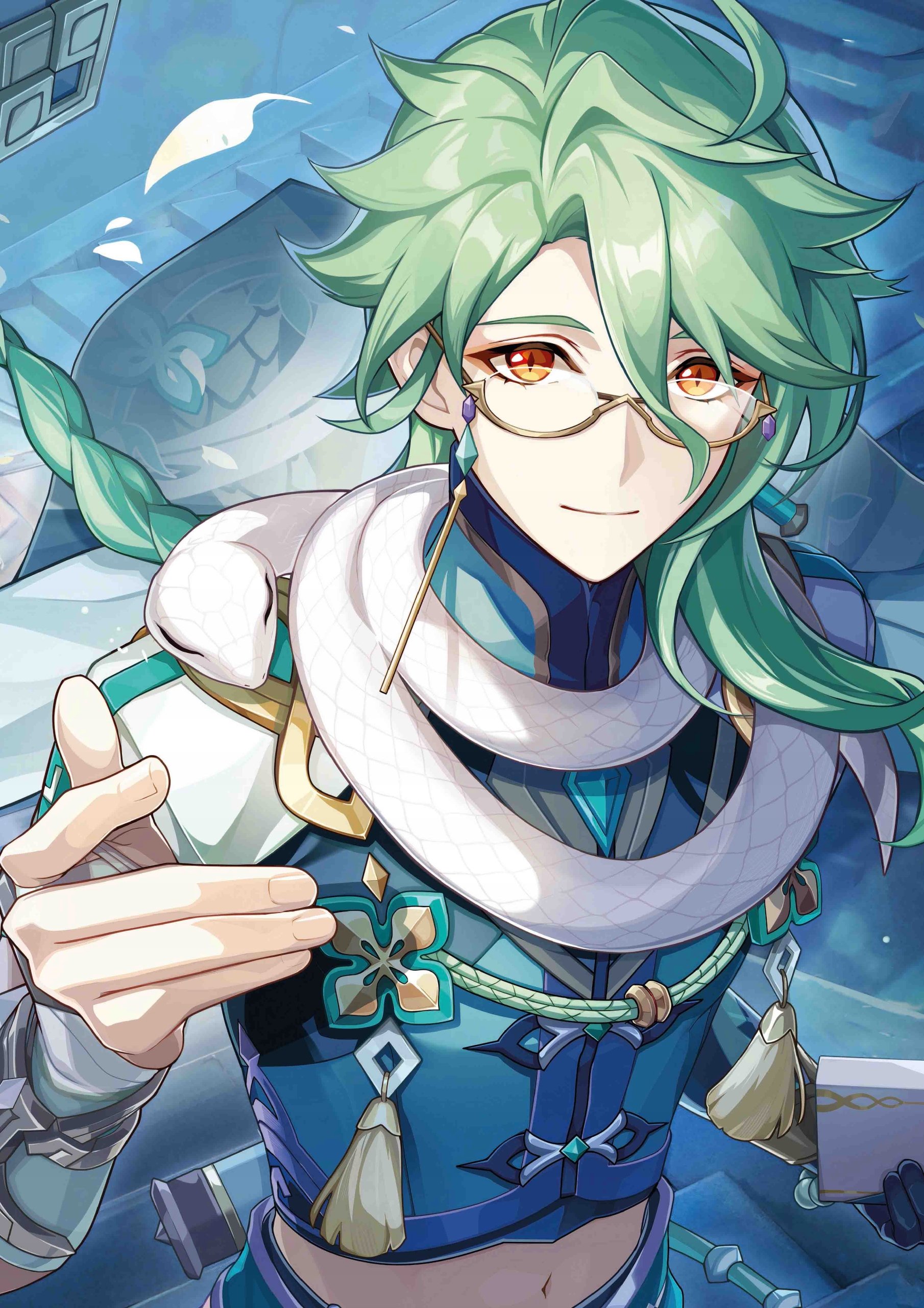 Plakat A3 Genshin Impact Anime Gra Baizhu