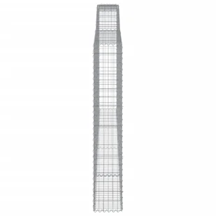 Kosze gabionowe, 2 szt, 400x30x180/200 cm, galwanizowane żelazo - Ogrodzenia - miniaturka - grafika 6