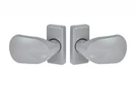 Klamki - Gałko-gałka na szyldzie krótkim srebrna - miniaturka - grafika 1