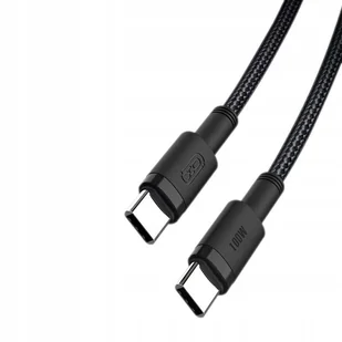 Kabel USB PD TYP C TYPC 1,5m czarny QC 100W Nylon HQ Szybkie Ładowanie Przewód do Szybikego ładowania Telefonu Typu USBC - Kable USB - miniaturka - grafika 1