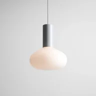 Lampy sufitowe - Lampa nad stół wisząca Flo Grey M 7000G22_M owalna szara - miniaturka - grafika 1