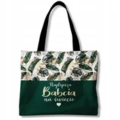 Torby i wózki na zakupy - TORBA SZOPERKA DUŻA NA ZAKUPY MOCNA DLA BABCI DZIEŃ BABCI PREZENT - miniaturka - grafika 1