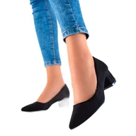 Czółenka - Goodin Klasyczne czarne czółenka - miniaturka - grafika 1