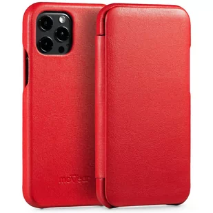 moVear flipSide S - Skórzane etui do Apple iPhone 13 (6.1") | Pokrowiec slim case, Skóra naturalna nappa (Czerwony) - Etui i futerały do telefonów - miniaturka - grafika 1