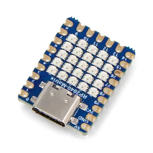 RP2040-Matrix - płytka z mikrokontrolerem RP2040 i matrycą LED 5x5 - Waveshare 24594 - Podzespoły elektroniczne - miniaturka - grafika 1