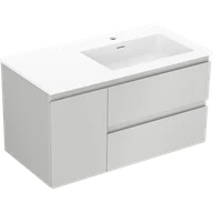 Szafki łazienkowe - Mexen Orio szafka łazienkowa 90 cm z umywalką Otis prawą, 2S, 1D, szara mat/biała mat - 91A13-09047-3-BBFFF62-W18P01 - miniaturka - grafika 1