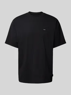 T-shirt z detalami z logo model ‘CLANCY’ - Koszulki męskie - miniaturka - grafika 1