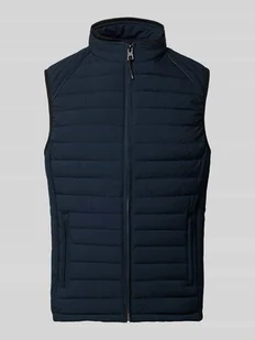 Kamizelka pikowana ze stójką i kieszeniami zapinanymi na zamek błyskawiczny - Kurtki męskie - miniaturka - grafika 1