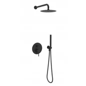 Zestawy prysznicowe - Excellent Pi zestaw prysznicowy podtynkowy z deszczownicą czarny mat AREX.SET.1247BL - miniaturka - grafika 1