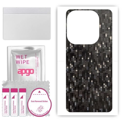 folia naklejka skórka strukturalna na TYŁ do Infinix Smart 8 Pro - Carbon Pixel Czarny - apgo SKINS