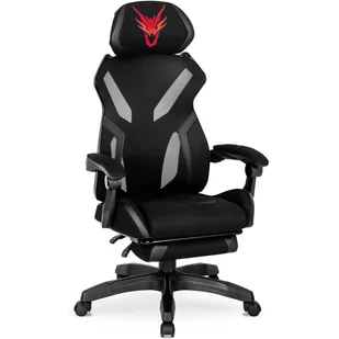 Fotel Gamingowy Obrotowy MAXIMO Czarny Nowoczesny - Fotele gamingowe - miniaturka - grafika 1