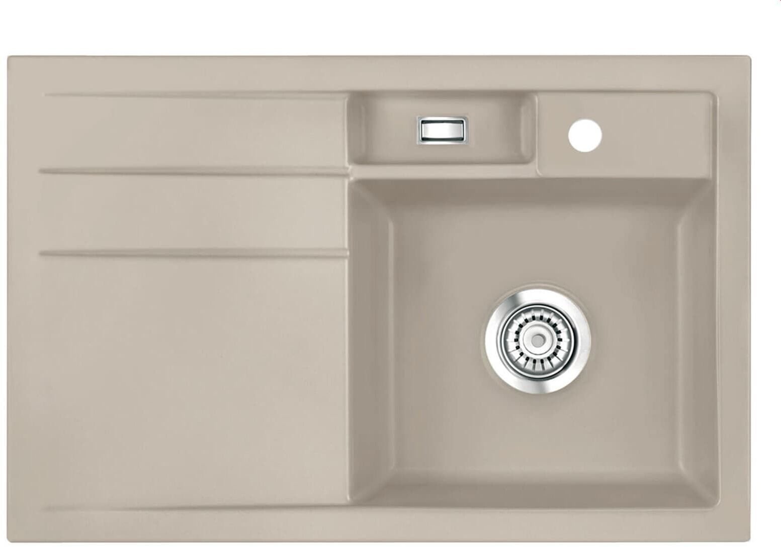 SYSTEMCERAM Zlewozmywak BELA 78 Fango, zlewozmywak ceramiczny, korek manualny 5018 01 23