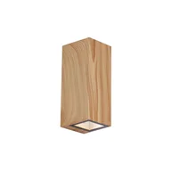 Lampy ogrodowe - QAZQA Skandynawski kinkiet drewniany 2-punktowy GU10 70mm IP54 - Baleno - miniaturka - grafika 1