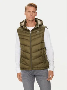 Guess Bezrękawnik M4YN21 WG9P2 Zielony Regular Fit - Kamizelki męskie - miniaturka - grafika 1