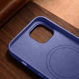 iCarer Case Leather pokrowiec etui z naturalnej skóry do iPhone 14 Plus jasnofioletowy (kompatybilne z MagSafe) - Etui i futerały do telefonów - miniaturka - grafika 19