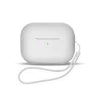 Akcesoria do słuchawek - HURTEL etui do słuchawek AirPods 3 + pasek smycz na nadgarstek białe - miniaturka - grafika 1