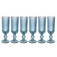 Kieliszki - Kieliszki do szampana LINES z ryflowanego szkła, zestaw 6 sztuk, 160 ml - miniaturka - grafika 1