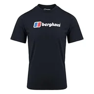 Koszulki męskie - Berghaus Męski organiczny duży klasyczny T-shirt z logo Czarny Jet Black XL 4A001111BP6 - miniaturka - grafika 1