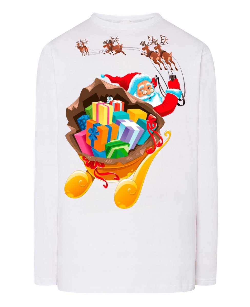 Longsleeve nadruk Mikołaj Prezenty R.XXL