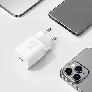 Baseus Super Si 1C szybka ładowarka USB Typ C 20W Power Delivery + kabel USB Typ C - Lightning 1m biały (TZCCSUP-B02) - Kable USB - miniaturka - grafika 9