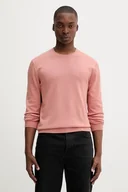 Swetry męskie - Calvin Klein sweter bawełniany męski kolor pomarańczowy lekki LV040BM343 - miniaturka - grafika 1