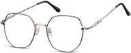 Okulary korekcyjne, oprawki, szkła - Sunoptic Okulary oprawki owalne zerówki metalowe korekcyjne L121B - miniaturka - grafika 1