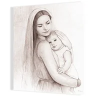 Ikony i obrazy sakralne - Obraz religijny na płótnie Matka Boża z Dzieciątkiem Jezus - miniaturka - grafika 1