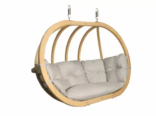 Fotel hamakowy drewniany, kremowy Swing Chair Double (3) - Hamaki - miniaturka - grafika 1