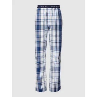 Bielizna nocna - Spodnie od piżamy ze wzorem w kratę glencheck - Gant - grafika 1