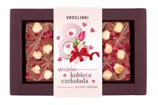 Czekolada mleczna z żurawiną i orzechami laskowymi Dzień Kobiet Vroclinki - Czekolada - miniaturka - grafika 1