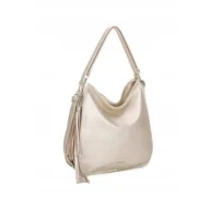 Torebki damskie - Stylowa Damska Torebka Shopper 2w1 Plecak LUIGISANTO Złota - miniaturka - grafika 1