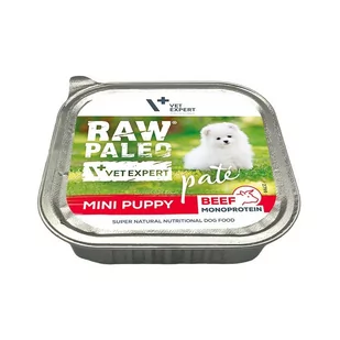 Vetexpert raw paleo pate mini puppy beef 150g - wołowina tacka - Mokra karma dla psów - miniaturka - grafika 3