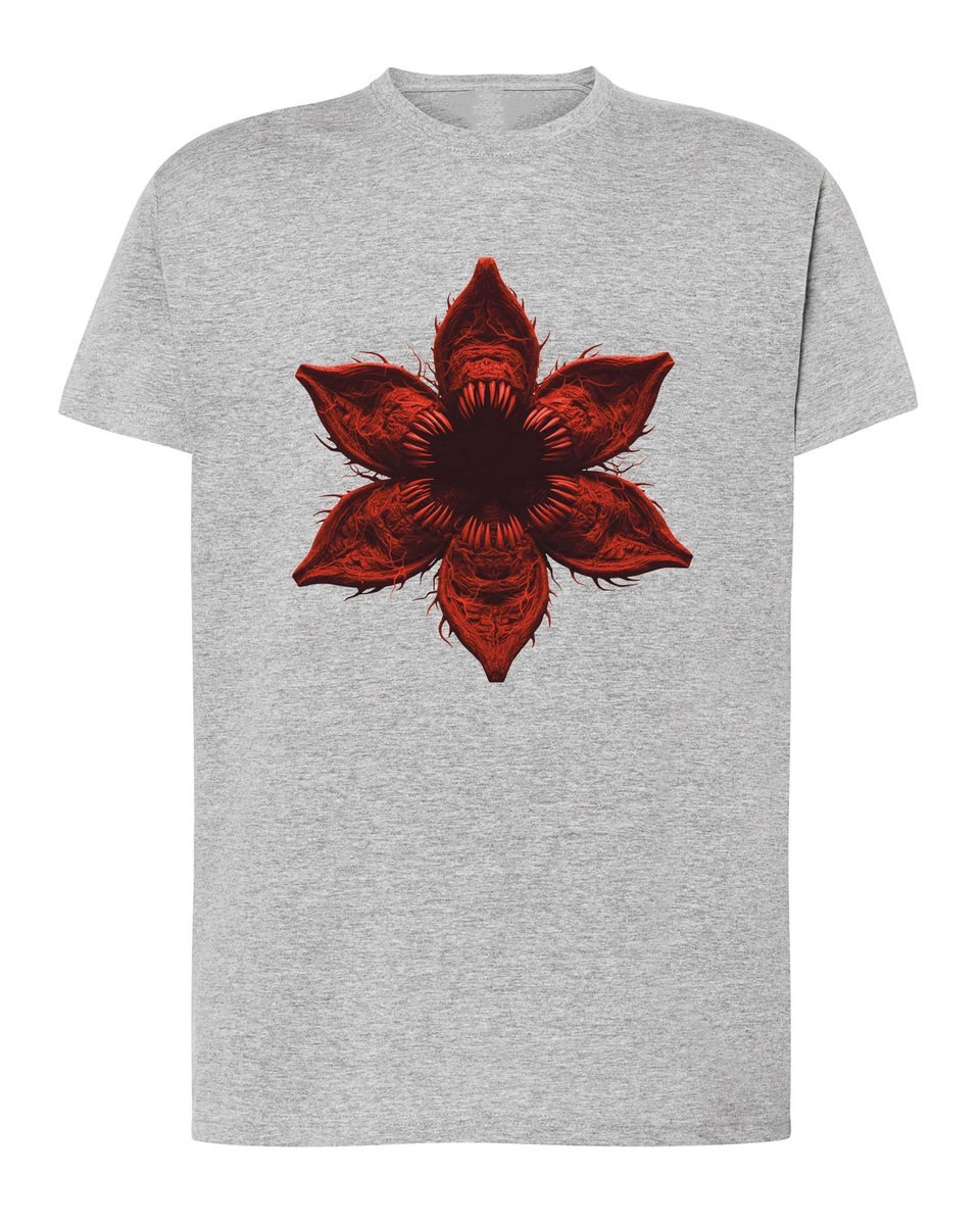 Koszulka Serialowa Demoniczny Kwiat Potwór Szara L