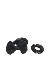 Ozdoby do włosów - Solida Curly Loop mit Schleife, schwarz, 3 Stk. Gumka do włosów 3 szt. - miniaturka - grafika 1
