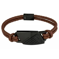 Bransolety męskie - Bransoletka Męska Police PJ26559BLB.02 Stal nierdzewna 19 cm - miniaturka - grafika 1