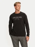 Koszulki męskie - Tommy Hilfiger Longsleeve MW0MW36502 Czarny Regular Fit - miniaturka - grafika 1