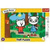 Trefl Puzzle ramkowe 15 Kicia Kocia w lesie - Puzzle - miniaturka - grafika 1