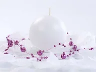 Świece - Party Deco Świeca ""Kula"" (FI 60) matowa, biała - 1 szt. SKUMAT60-008-OP - miniaturka - grafika 1