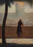 Plakaty - Plakat Georges Seurat nocny pejzaż nad wodą punktylizm - miniaturka - grafika 1