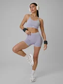 Spodenki damskie - 4F Legginsy krótkie treningowe bezszwowe damskie - fioletowe XS/S - miniaturka - grafika 1