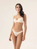 Majtki damskie - Majtki stringi Bonita Esotiq kremowy M - miniaturka - grafika 1